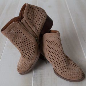 Jessica Simpson Perforated Suede Booties